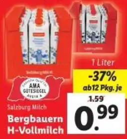Lidl Salzburg Milch Bergbauern H-Vollmilch Angebot