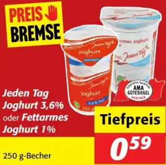 Nah&Frisch Jeden Tag Joghurt oder Fettarmes Joghurt Angebot