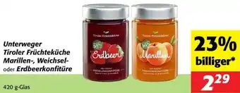 Nah&Frisch Unterweger Tiroler Früchteküche Marillen-, Weichsel- oder Erdbeerkonfitüre Angebot
