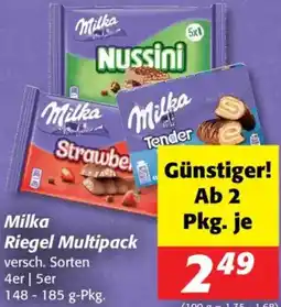 Nah&Frisch Milka Riegel Multipack Angebot