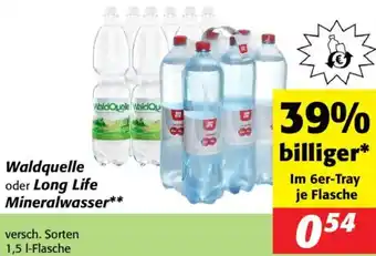 Nah&Frisch Waldquelle oder Long Life Mineralwasser Angebot