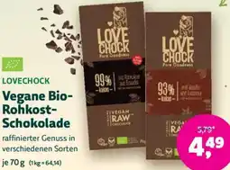 Denn's Biomarkt Lovechock vegane bio- rohkost- schokolade Angebot