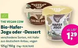 Denn's Biomarkt THE VEGAN COW Bio-Hafer- Jogu oder -Dessert Angebot