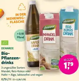 Denn's Biomarkt dennree Bio- Pflanzen- drinks Angebot