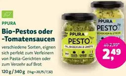 Denn's Biomarkt PPURA Bio-Pestos oder -Tomatensaucen Angebot