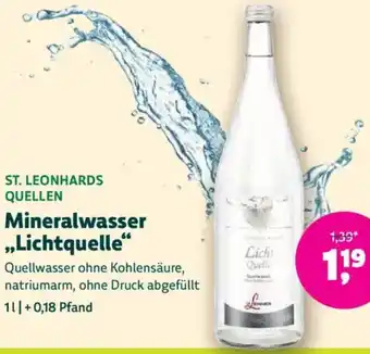 Denn's Biomarkt St. leonhards quellen mineralwasser lichtquelle Angebot