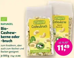 Denn's Biomarkt Rapunzel bio- cashew- kerne oder -bruch Angebot