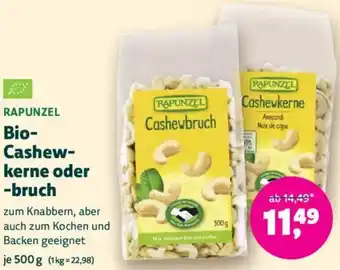 Denn's Biomarkt Rapunzel bio- cashew- kerne oder -bruch Angebot
