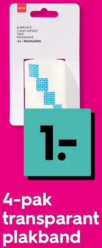 HEMA 4-pak transparant plakband Angebot