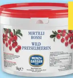 T&G Menz & Gasser Wildpreiselbeeren Angebot