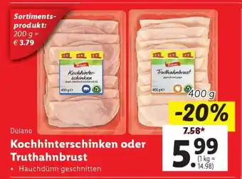 Lidl Kochinterschinken oder Truthahnbrust Angebot