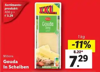 Lidl Milbona Gouda in Scheiben Angebot