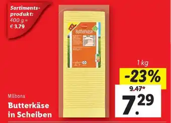 Lidl Milbona Butterkäse in Scheiben Angebot