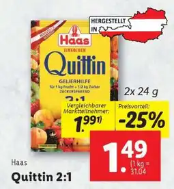 Lidl Quittin 2:1 Angebot