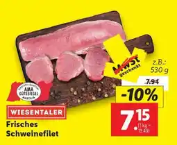 Lidl WIESENTALER Frisches Schweinefilet Angebot