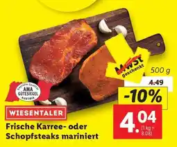 Lidl WIESENTALER Frische Karree- oder Schopfsteaks mariniert Angebot