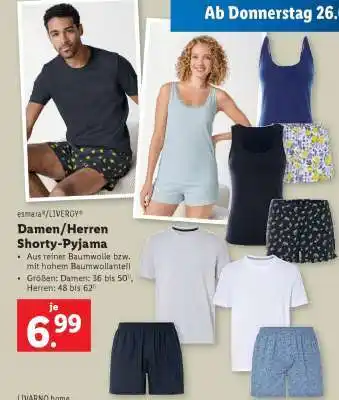 Lidl Damen/Herren Shorty-Pyjama Angebot