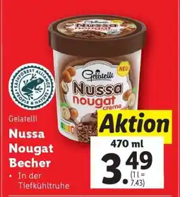 Lidl Gelatelli Nussa Nougat Becher Angebot
