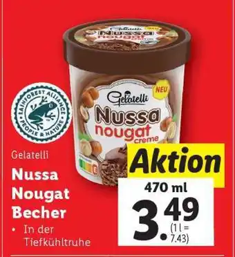 Lidl Gelatelli Nussa Nougat Becher Angebot