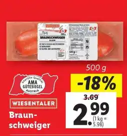Lidl WIESENTALER Braunschweiger Angebot