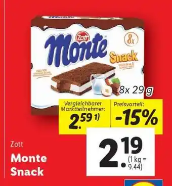 Lidl Monte Snack Angebot