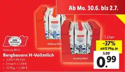 Lidl Bergbauern H-Vollmilch Angebot