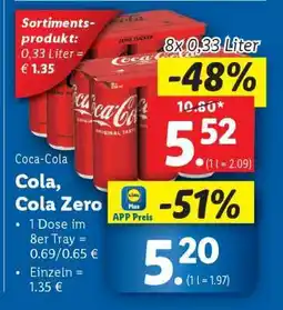 Lidl Cola, Cola Zero Angebot