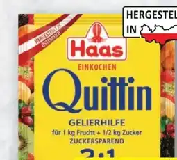 Lidl Haas Quittin Zuckersparend 2:1 Angebot