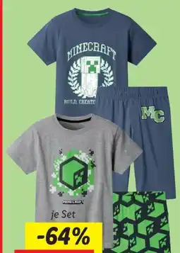 Lidl Kinder-Pyjama Minecraft Angebot
