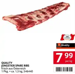Transgourmet Quality Jungstier Spare Ribs Angebot