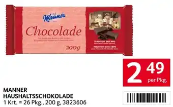 Transgourmet Manner haushaltsschokolade Angebot