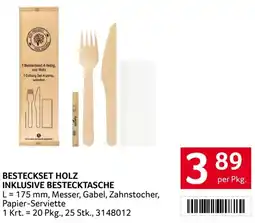 Transgourmet Besteckset holz inklusive bestecktasche Angebot
