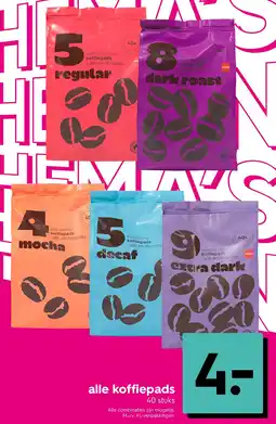 HEMA alle koffiepads Angebot
