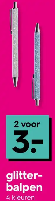 HEMA Glitter balpen Angebot
