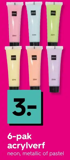 HEMA 6 Pak Acrylverf Angebot