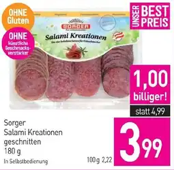 Sutterlüty Sorger Salami Kreationen geschnitten Angebot