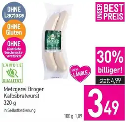 Sutterlüty Metzgerei Broger Kalbsbratwurst Angebot
