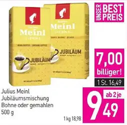 Sutterlüty Julius Meinl Jubiläumsmischung Bohne oder gemahlen Angebot