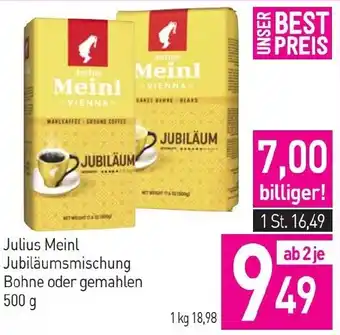 Sutterlüty Julius Meinl Jubiläumsmischung Bohne oder gemahlen Angebot