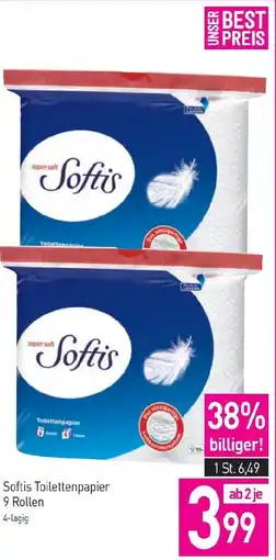 Sutterlüty Softis Toilettenpapier 9 Rollen Angebot