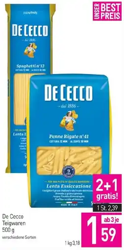 Sutterlüty De Cecco Teigwaren Angebot