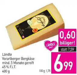 Sutterlüty Ländle Vorarlberger Bergkäse mind. 5 Monate gereift 45 % F.i.T Angebot