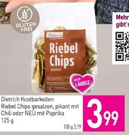 Sutterlüty Dietrich Kostbarkeiten Riebel Chips gesalzen, pikant mit Chili oder NEU mit Paprika Angebot