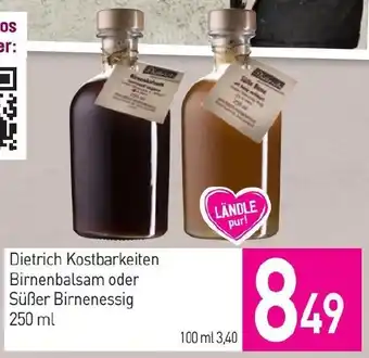 Sutterlüty Dietrich Kostbarkeiten Birnenbalsam oder Süßer Birnenessig Angebot