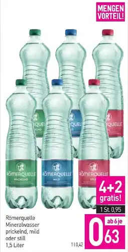 Sutterlüty Römerquelle Mineralwasser prickelnd, mild oder still Angebot