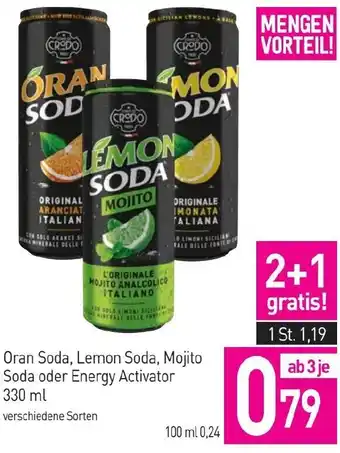 Sutterlüty Oran Soda, Lemon Soda, Mojito Soda oder Energy Activator Angebot