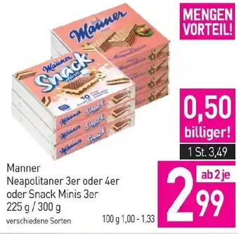 Sutterlüty Manner Neapolitaner 3er oder 4er oder Snack Minis 3er Angebot