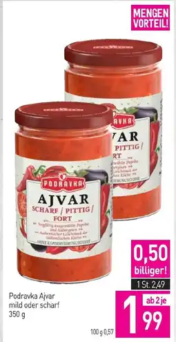 Sutterlüty Podravka Ajvar mild oder scharf Angebot