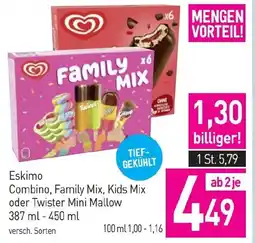 Sutterlüty Eskimo Combino, Family Mix, Kids Mix oder Twister Mini Mallow Angebot
