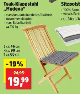Thomas Philipps Teak Klappstuhl ,,Modena" Angebot